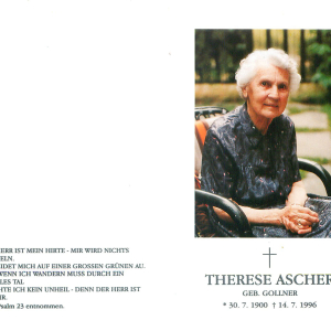 Ascher Therese Geb. Gollner